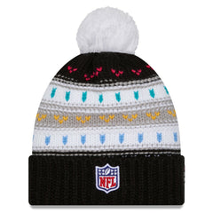 Los Angeles Chargers New Era Women's 2025 NFL Crucial Catch Cuffed Knit Hat with Pom