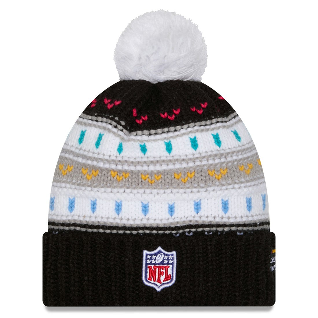 Tampa Bay Buccaneers New Era Women's 2025 NFL Crucial Catch Cuffed Knit Hat with Pom