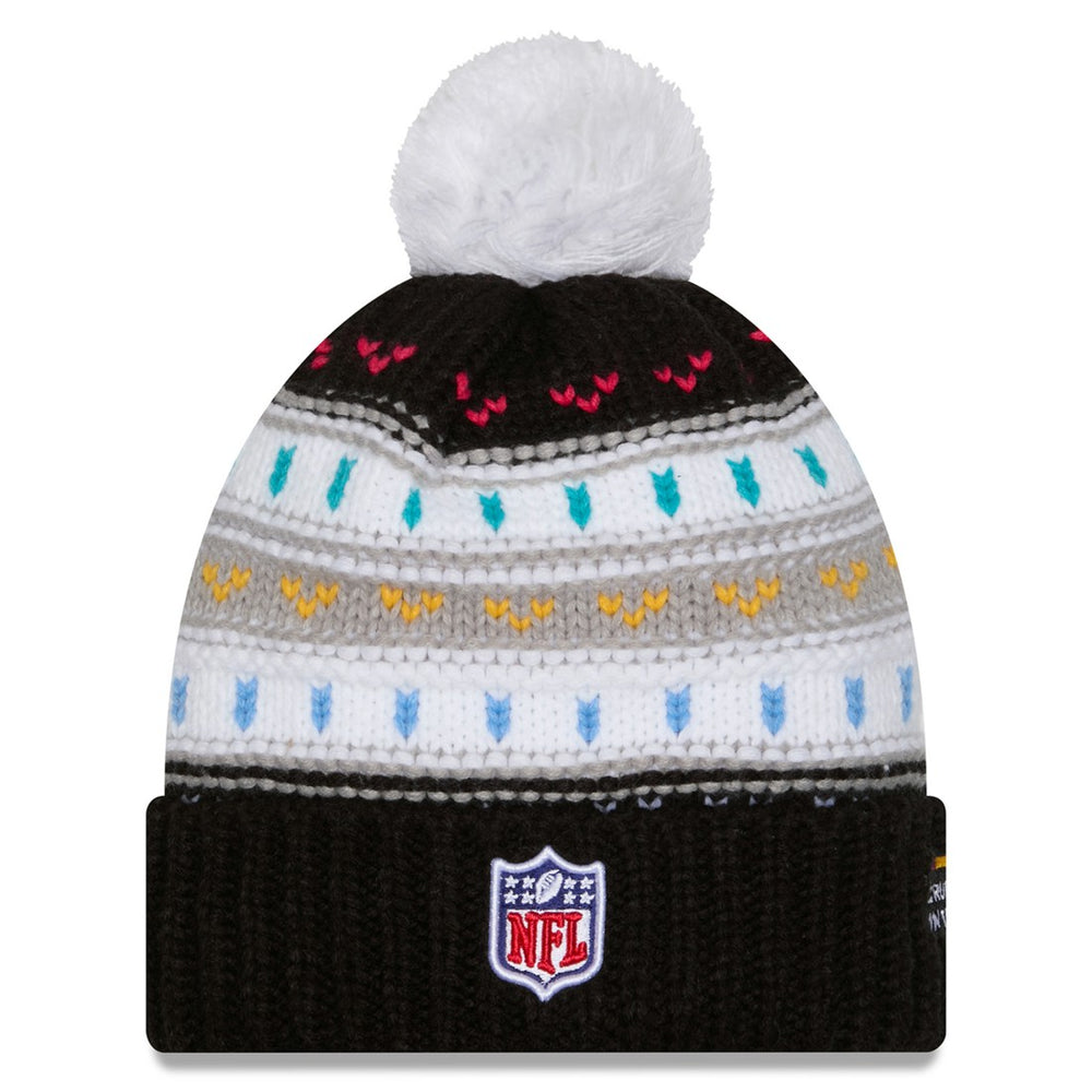 Tampa Bay Buccaneers New Era Women's 2025 NFL Crucial Catch Cuffed Knit Hat with Pom