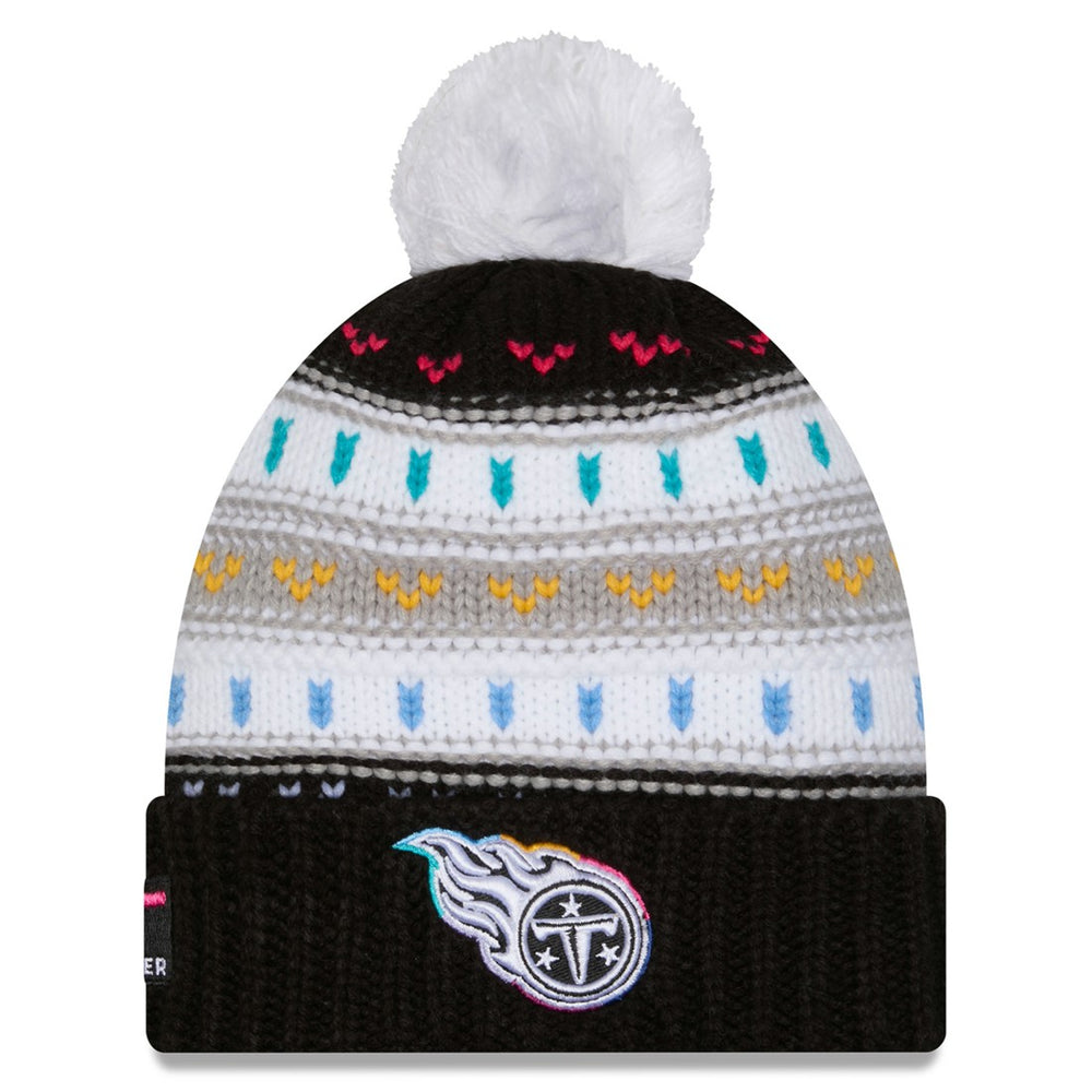 Tennessee Titans New Era Women's 2025 NFL Crucial Catch Cuffed Knit Hat with Pom