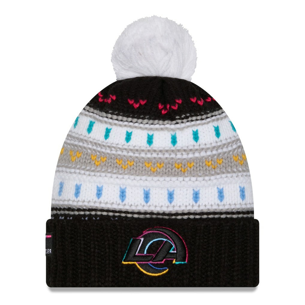 Los Angeles Rams New Era Women's 2025 NFL Crucial Catch Cuffed Knit Hat with Pom