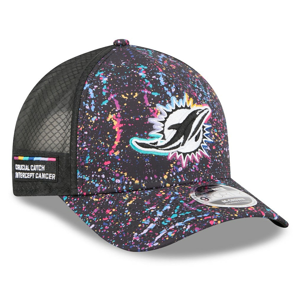 Miami Dolphins New Era Youth 2025 NFL Crucial Catch 9FORTY Adjustable Hat