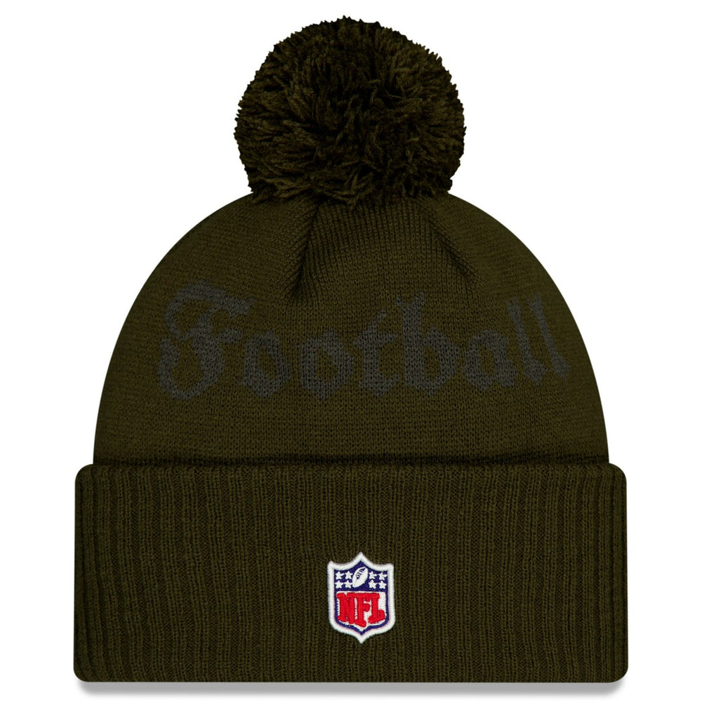 New York Jets New Era 2025 Rivalries Collection Sideline Cuffed Knit Hat with Pom