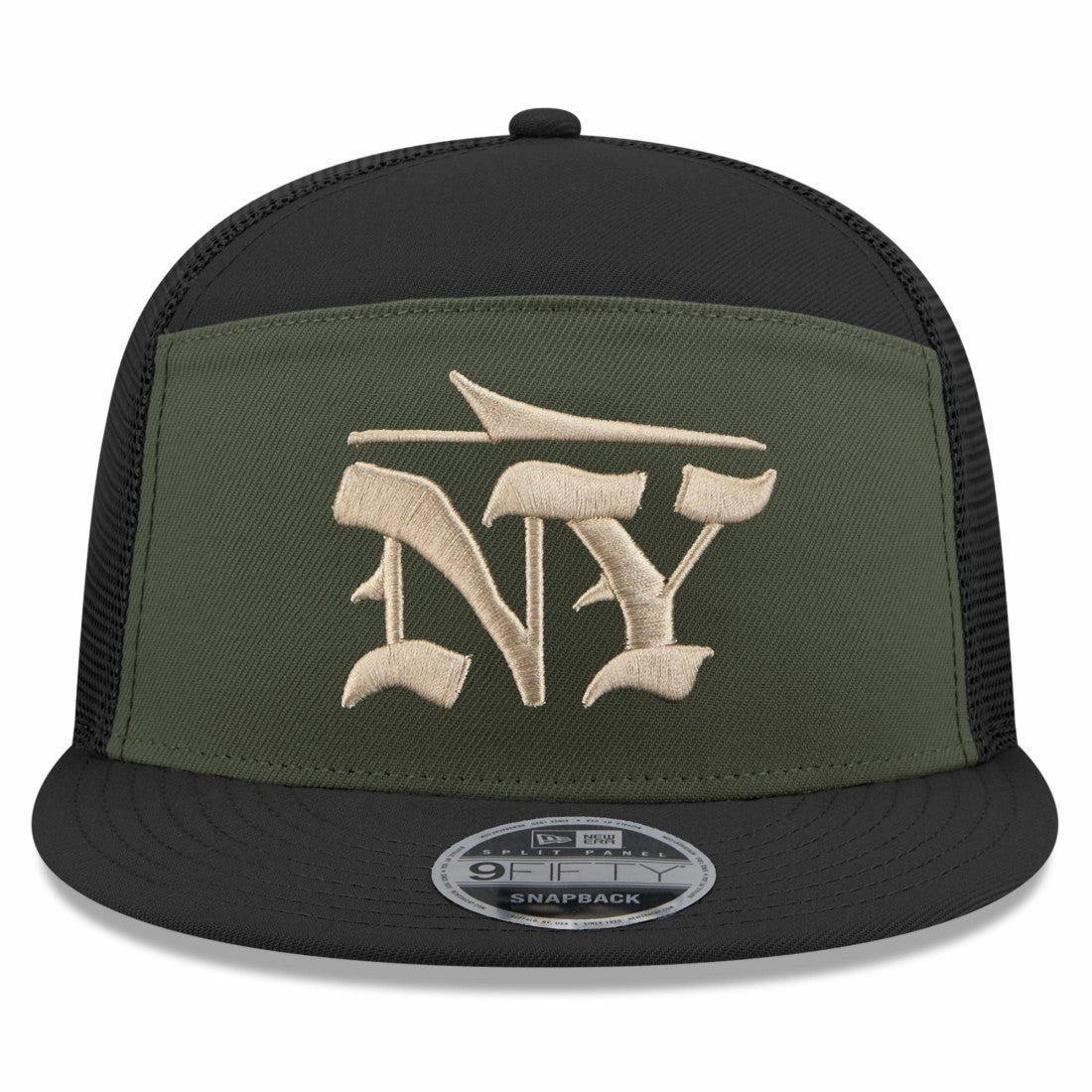 New York Jets New Era 2025 Rivalries Collection Team Split Panel 9FIFTY Snapback Hat