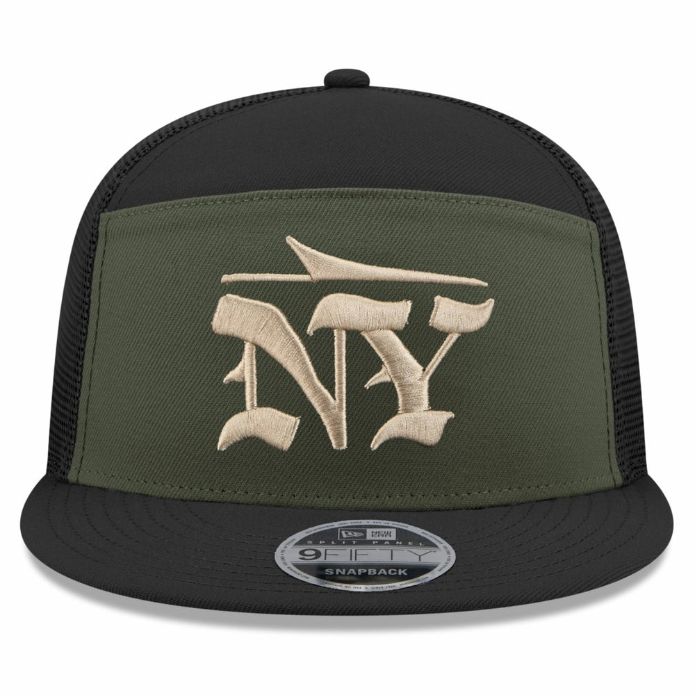 New York Jets New Era 2025 Rivalries Collection Team Split Panel 9FIFTY Snapback Hat