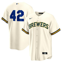 Milwaukee Brewers Nike Home  2025 Jackie Robinson Day Replica Jersey | MLB Sale