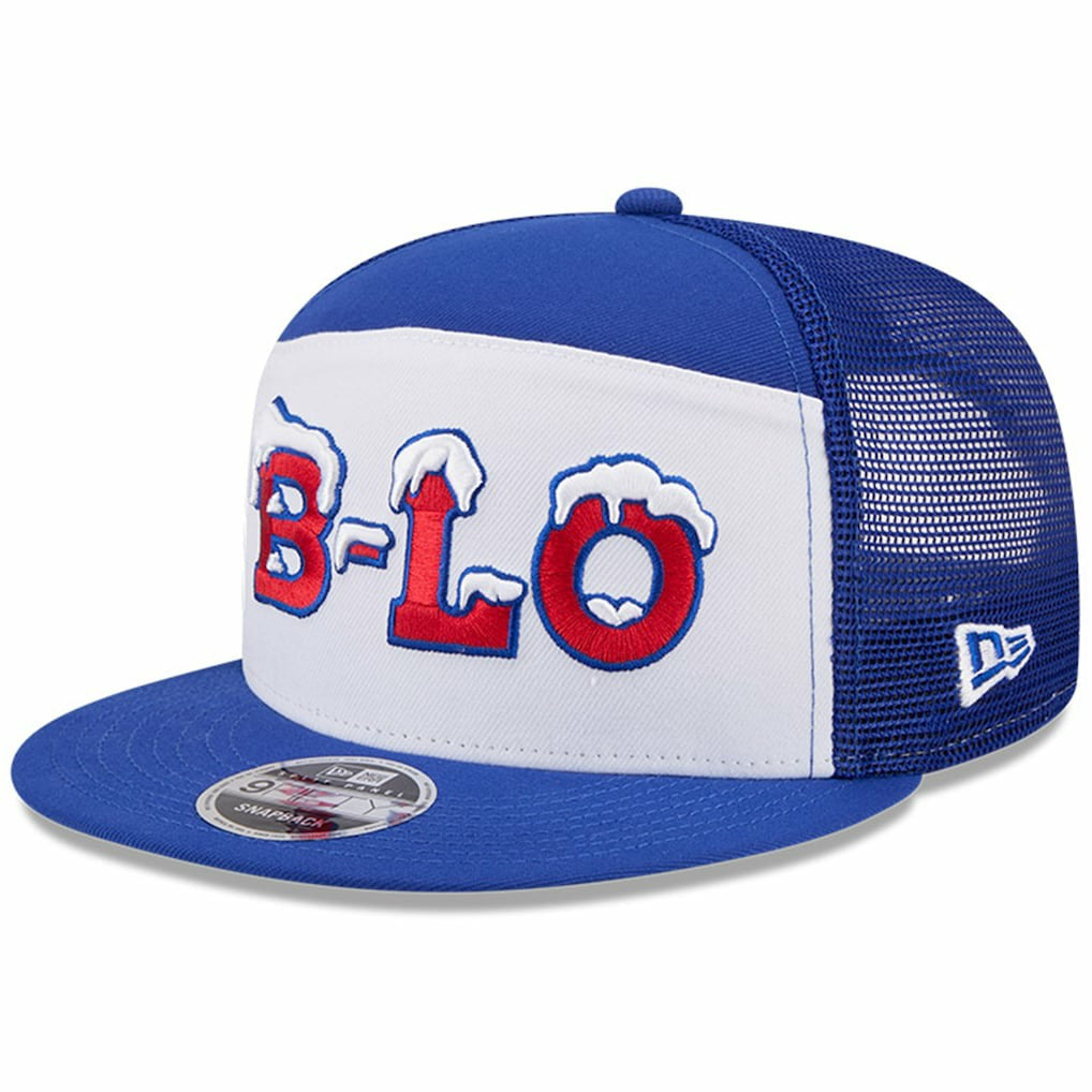Buffalo Bills New Era 2025 Rivalries Collection Team Split Panel 9FIFTY Snapback Hat