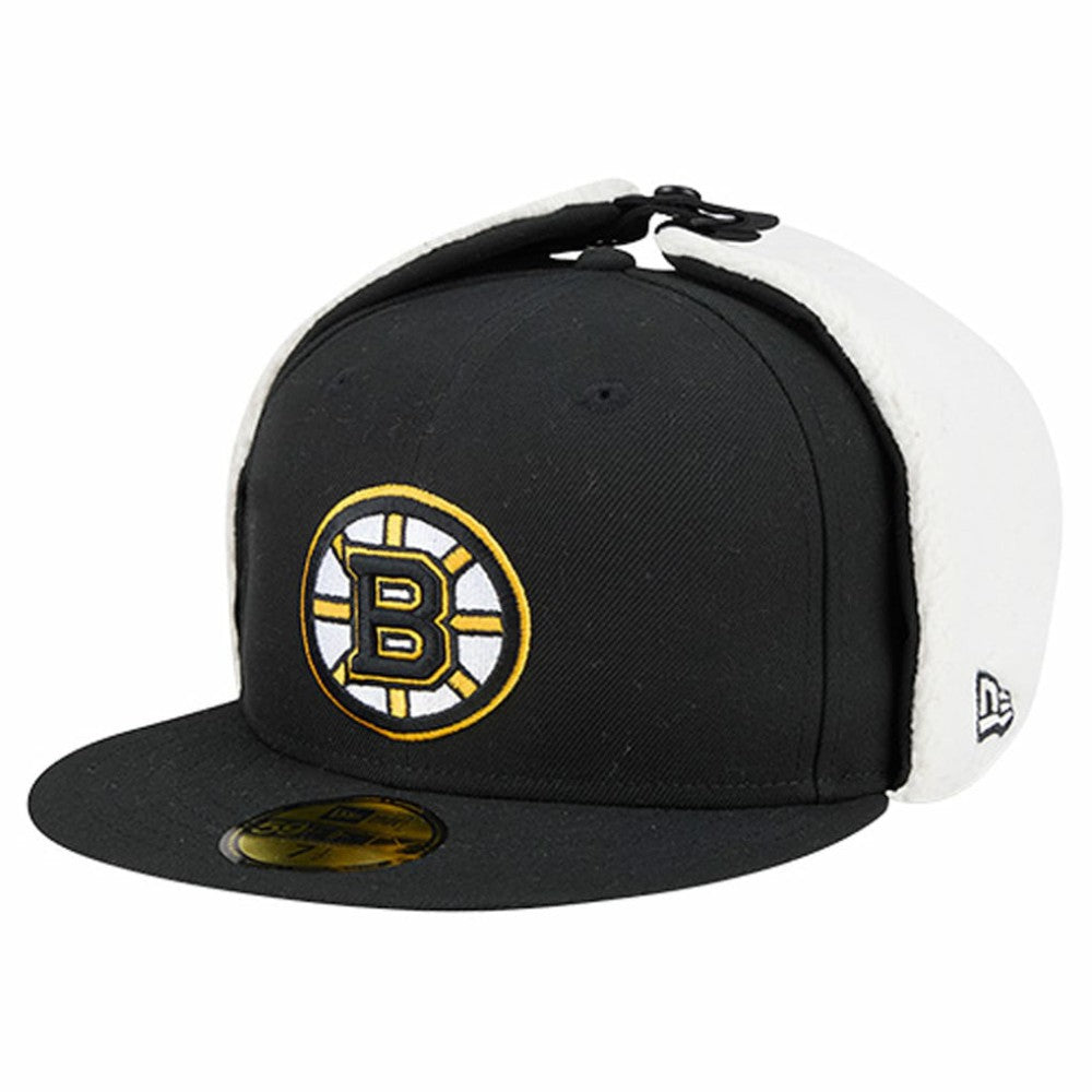 Boston Bruins New Era Injection Dog Ear Classic Fitted Hat Outlet