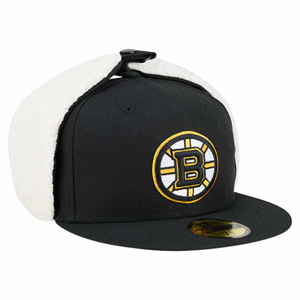 Boston Bruins New Era Injection Dog Ear Classic Fitted Hat Outlet