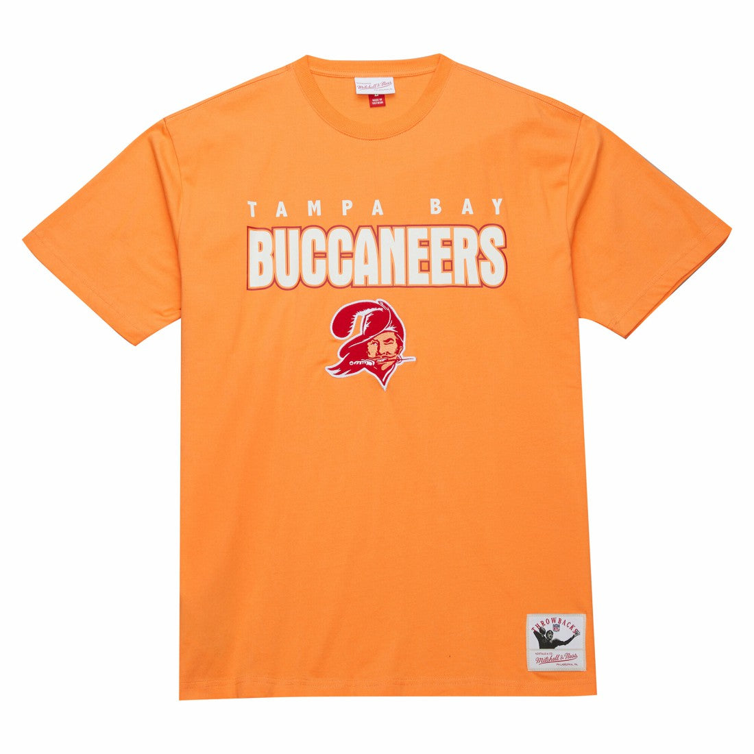 Tampa Bay Buccaneers Mitchell & Ness Throw It Back Premium Vintage Logo T-Shirt