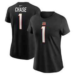 Cincinnati Bengals Nike Ja'Marr Chase  Women's Player Name & Number T-Shirt