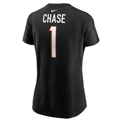 Cincinnati Bengals Nike Ja'Marr Chase  Women's Player Name & Number T-Shirt