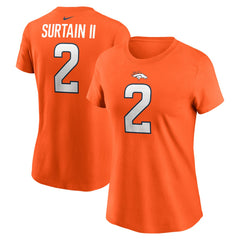 Denver Broncos Nike Patrick Surtain II  Women's Player Name & Number T-Shirt