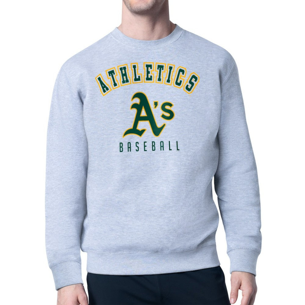 Athletics Starter Team Logo Fleece Pullover Sweatshirt | MLB For sale