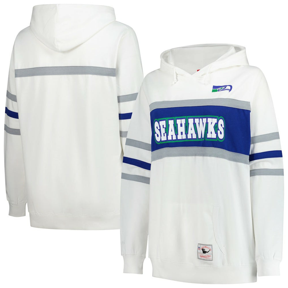 Seattle Seahawks Mitchell & Ness Women's Plus Size Head Coach Throwback Pullover Hoodie