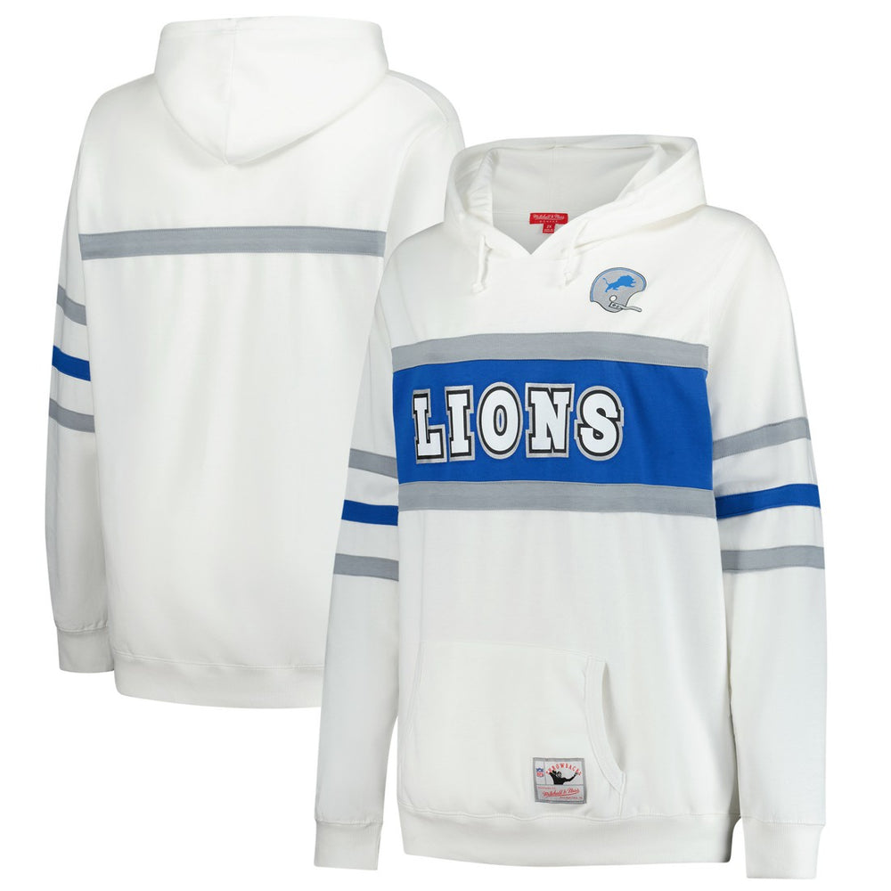Detroit Lions Mitchell & Ness Women's Plus Size Head Coach Throwback Pullover Hoodie