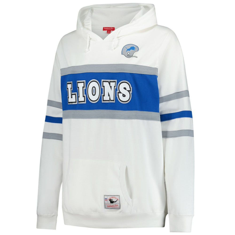 Detroit Lions Mitchell & Ness Women's Plus Size Head Coach Throwback Pullover Hoodie