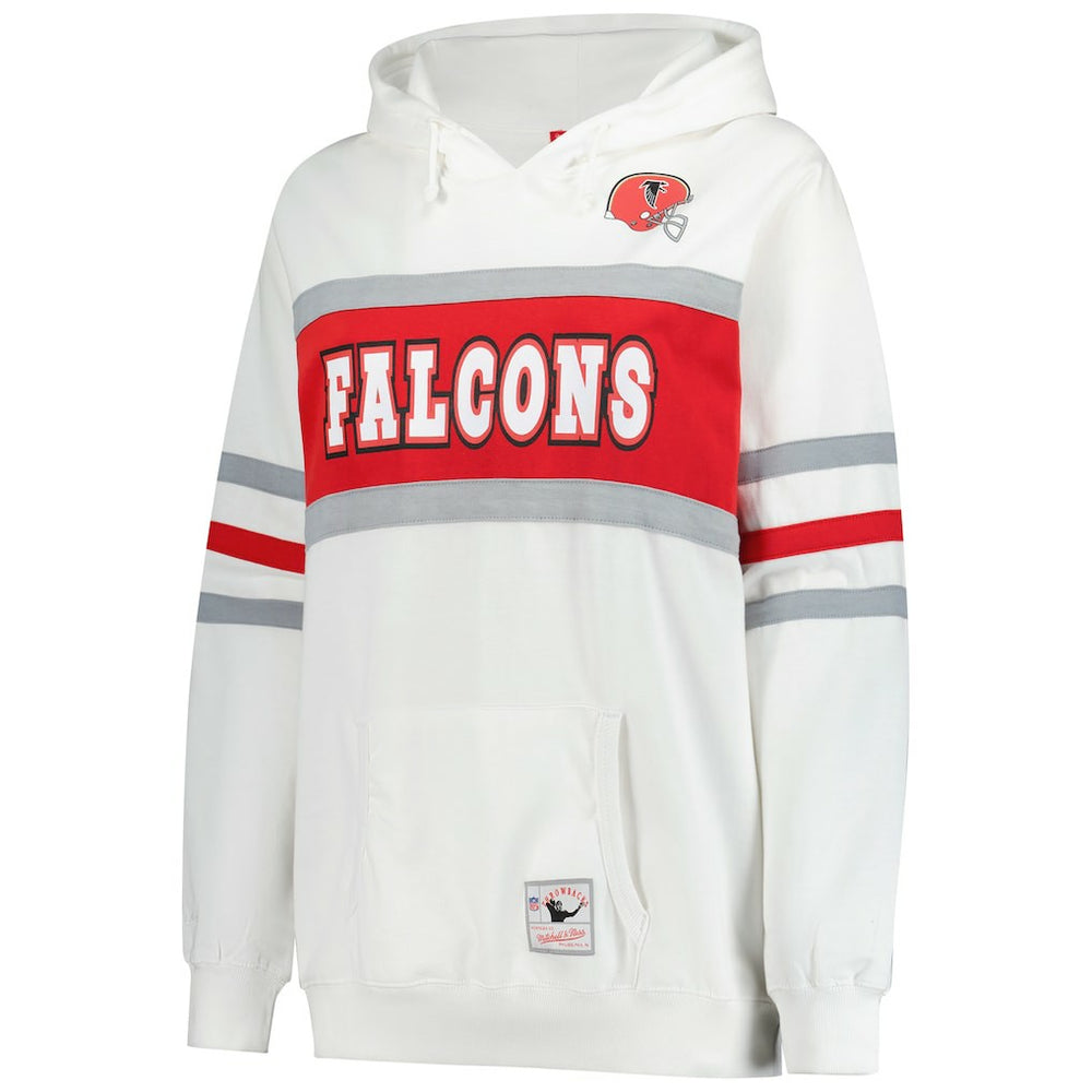 Atlanta Falcons Mitchell & Ness Women's Plus Size Head Coach Throwback Pullover Hoodie