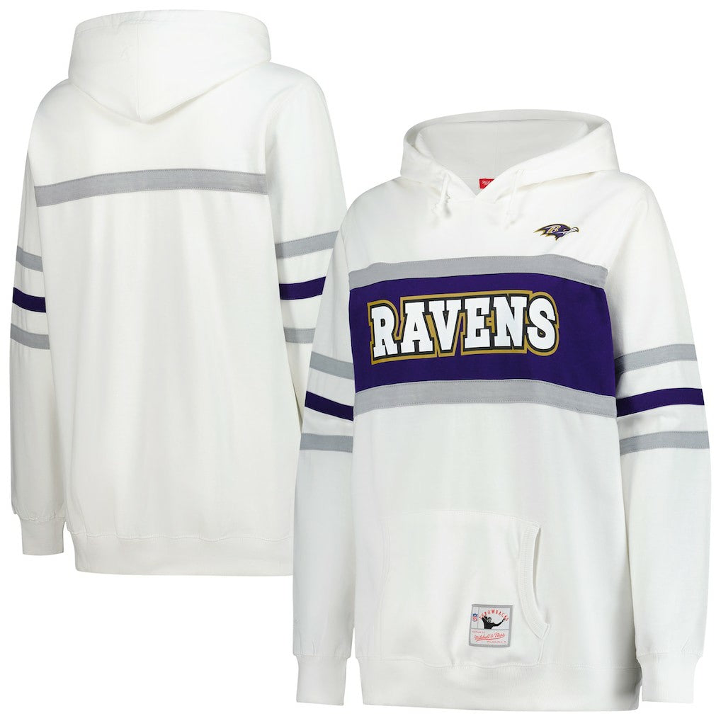 Baltimore Ravens Mitchell & Ness Women's Plus Size Head Coach Throwback Pullover Hoodie