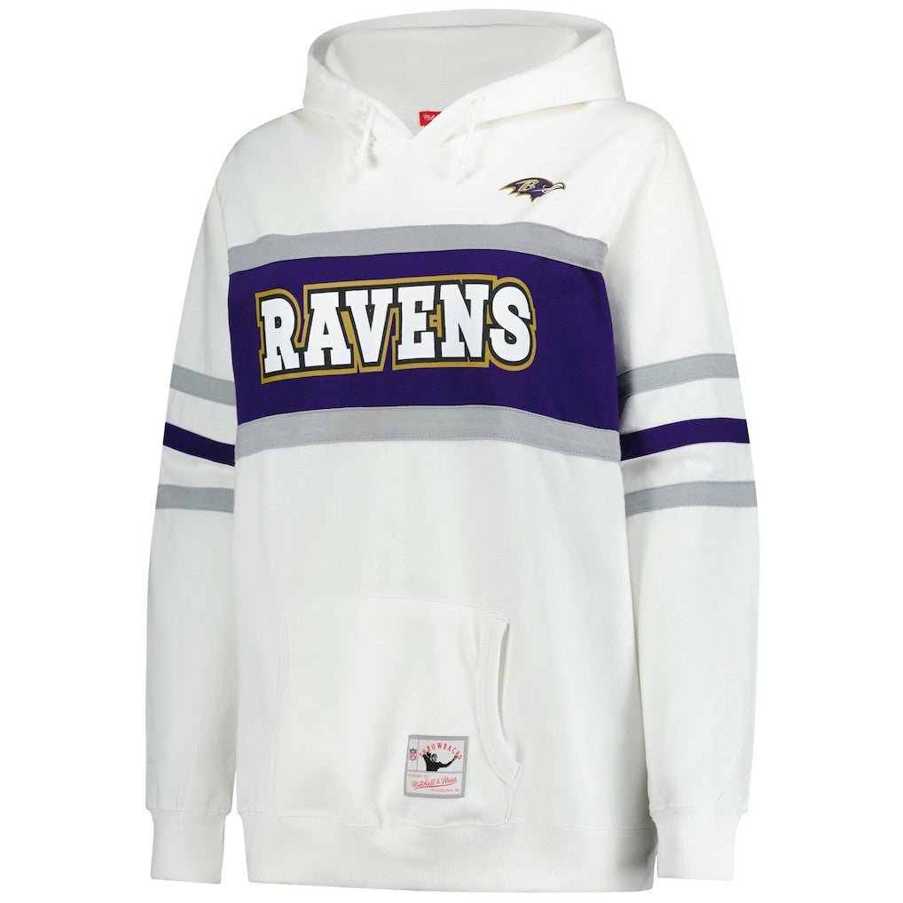 Baltimore Ravens Mitchell & Ness Women's Plus Size Head Coach Throwback Pullover Hoodie