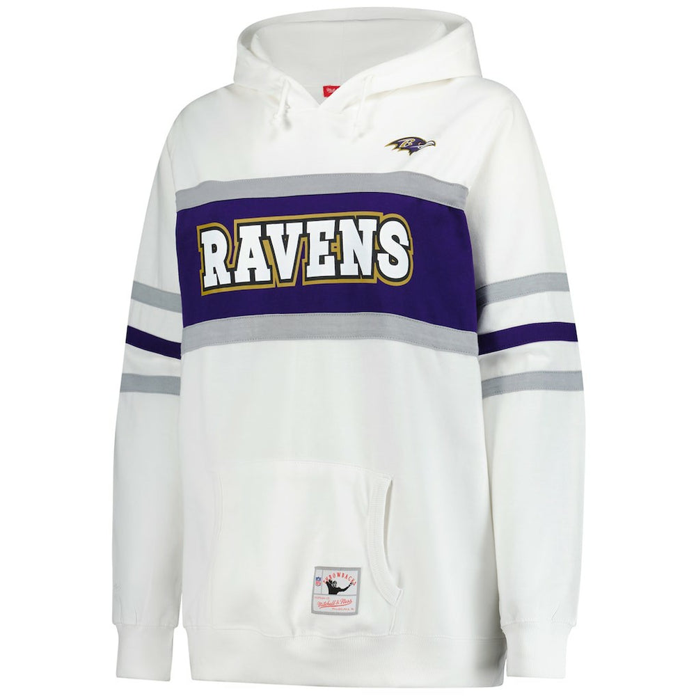 Baltimore Ravens Mitchell & Ness Women's Plus Size Head Coach Throwback Pullover Hoodie