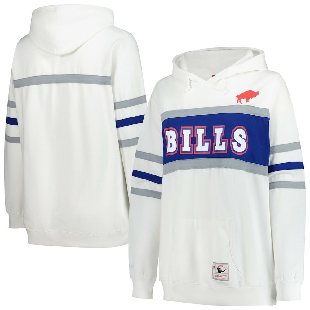 Buffalo Bills Mitchell & Ness Women's Plus Size Head Coach Throwback Pullover Hoodie