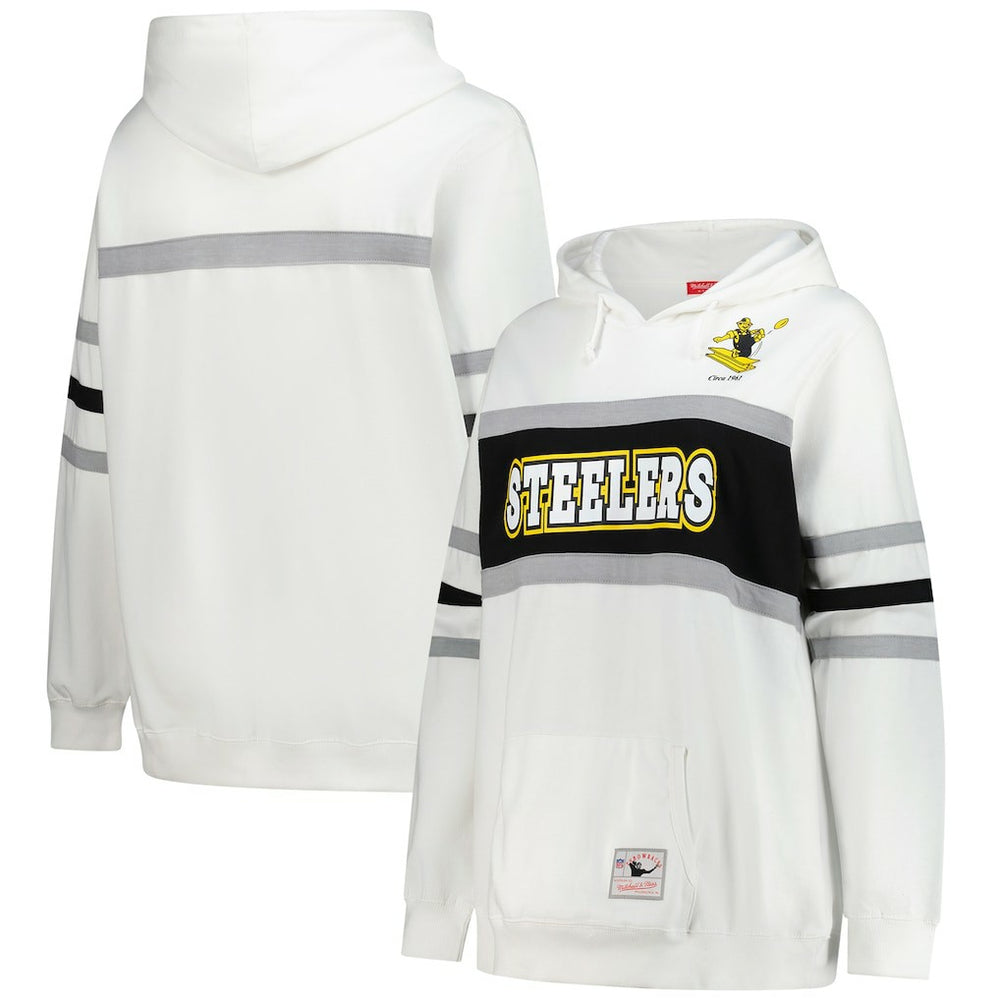 Pittsburgh Steelers Mitchell & Ness Women's Plus Size Head Coach Throwback Pullover Hoodie