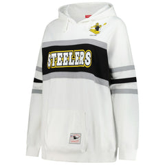 Pittsburgh Steelers Mitchell & Ness Women's Plus Size Head Coach Throwback Pullover Hoodie