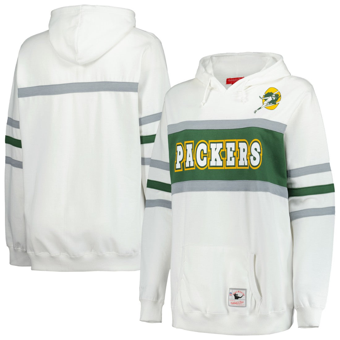 Green Bay Packers Mitchell & Ness Women's Plus Size Head Coach Throwback Pullover Hoodie