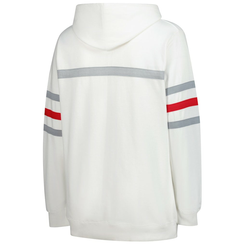 Kansas City Chiefs Mitchell & Ness Women's Plus Size Head Coach Throwback Pullover Hoodie