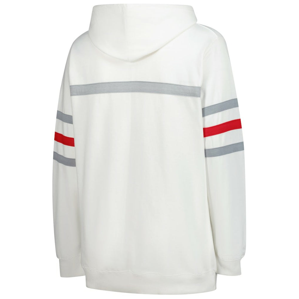 Kansas City Chiefs Mitchell & Ness Women's Plus Size Head Coach Throwback Pullover Hoodie