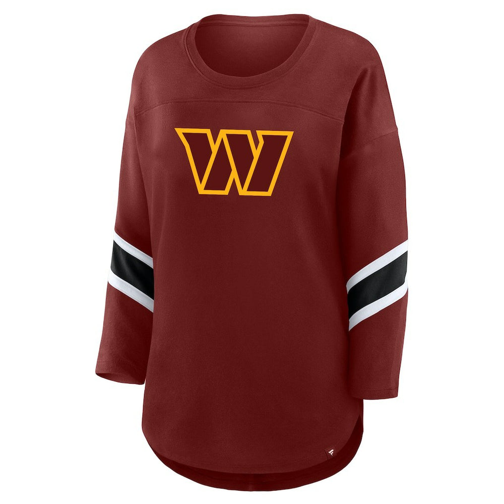 Washington Commanders Fanatics Women's Plus Size Redzone 3/4-Sleeve Scoop Neck T-Shirt