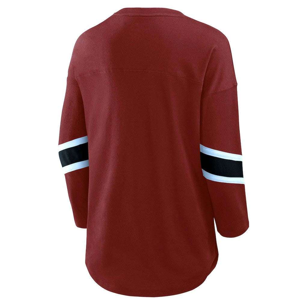 Washington Commanders Fanatics Women's Plus Size Redzone 3/4-Sleeve Scoop Neck T-Shirt