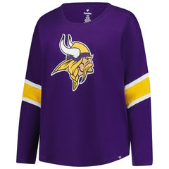Minnesota Vikings Fanatics Women's Plus Size Redzone 3/4-Sleeve Scoop Neck T-Shirt