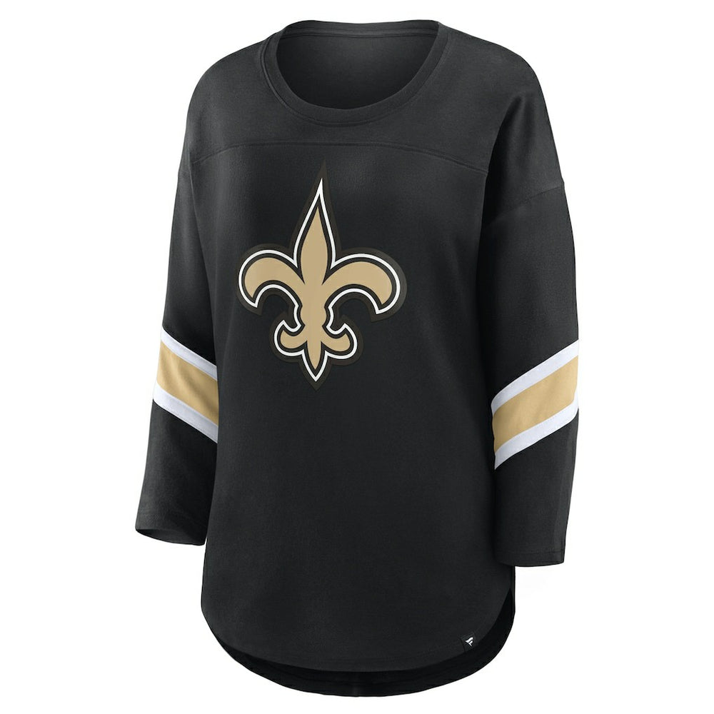 New Orleans Saints Fanatics Women's Plus Size Redzone 3/4-Sleeve Scoop Neck T-Shirt