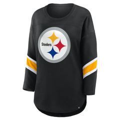 Pittsburgh Steelers Fanatics Women's Plus Size Redzone 3/4-Sleeve Scoop Neck T-Shirt