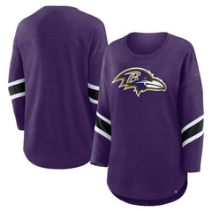 Baltimore Ravens Fanatics Women's Plus Size Redzone 3/4-Sleeve Scoop Neck T-Shirt