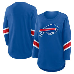 Buffalo Bills Fanatics Women's Plus Size Redzone 3/4-Sleeve Scoop Neck T-Shirt