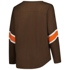 Cleveland Browns Fanatics Women's Plus Size Redzone 3/4-Sleeve Scoop Neck T-Shirt