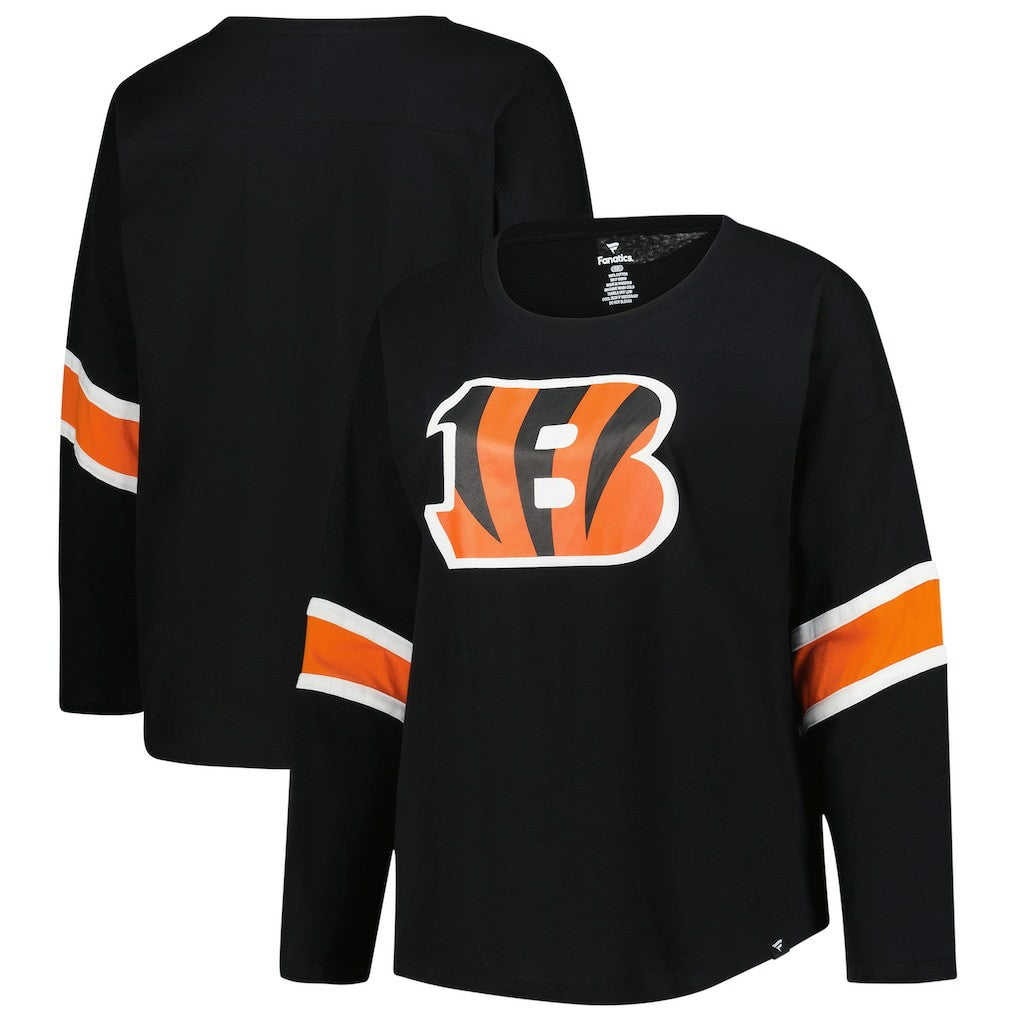 Cincinnati Bengals Fanatics Women's Plus Size Redzone 3/4-Sleeve Scoop Neck T-Shirt