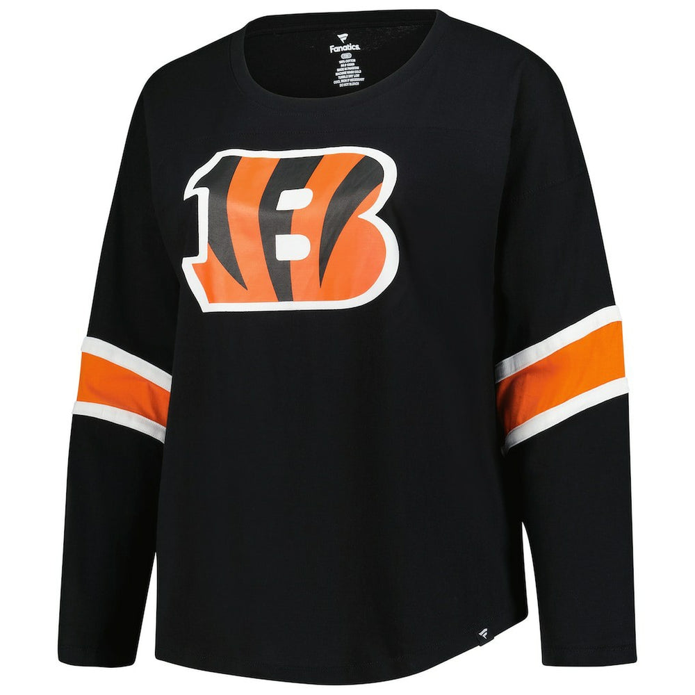 Cincinnati Bengals Fanatics Women's Plus Size Redzone 3/4-Sleeve Scoop Neck T-Shirt