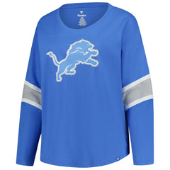 Detroit Lions Fanatics Women's Plus Size Redzone 3/4-Sleeve Scoop Neck T-Shirt