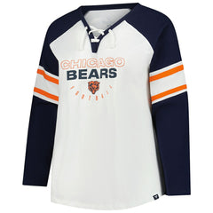 Chicago Bears Fanatics Women's Plus Size Redzone Lace Up Long Sleeve T-Shirt