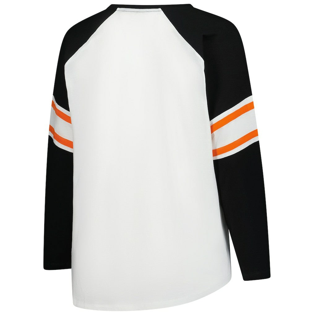Cincinnati Bengals Fanatics Women's Plus Size Redzone Lace Up Long Sleeve T-Shirt