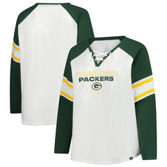 Green Bay Packers Fanatics Women's Plus Size Redzone Lace Up Long Sleeve T-Shirt