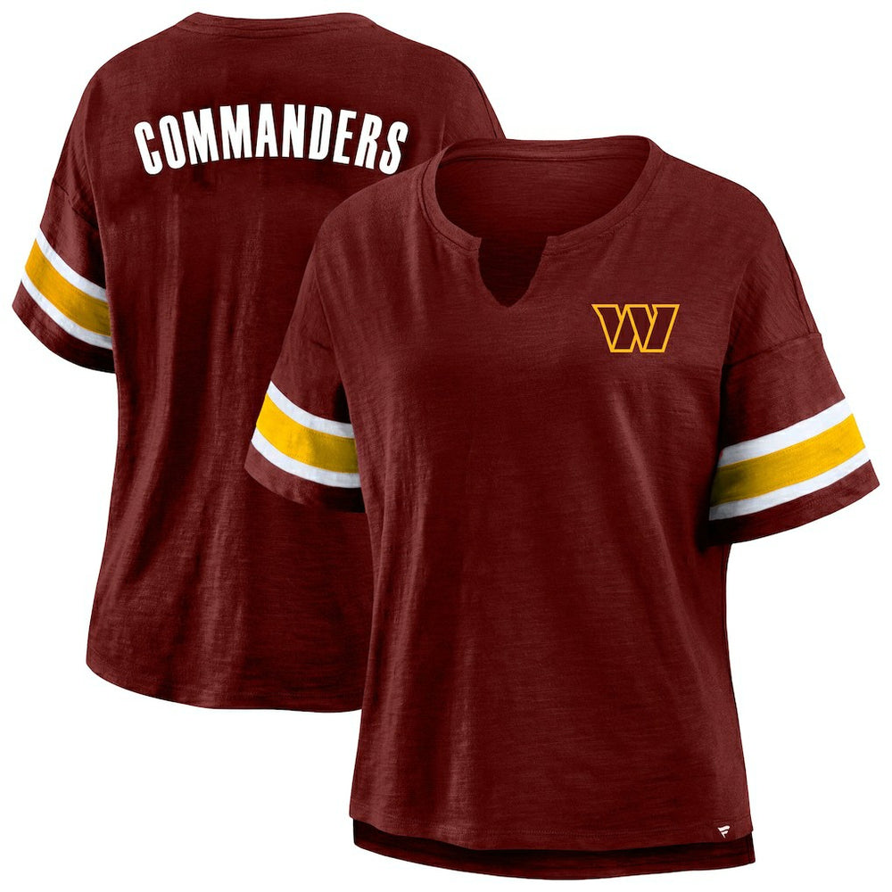 Washington Commanders Fanatics Women's Plus Size Redzone Notch Neck T-Shirt