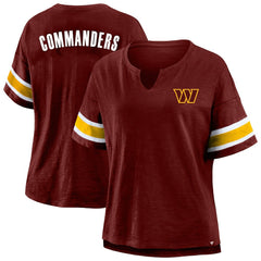 Washington Commanders Fanatics Women's Plus Size Redzone Notch Neck T-Shirt