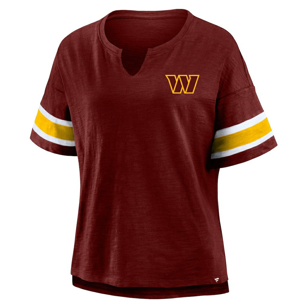 Washington Commanders Fanatics Women's Plus Size Redzone Notch Neck T-Shirt