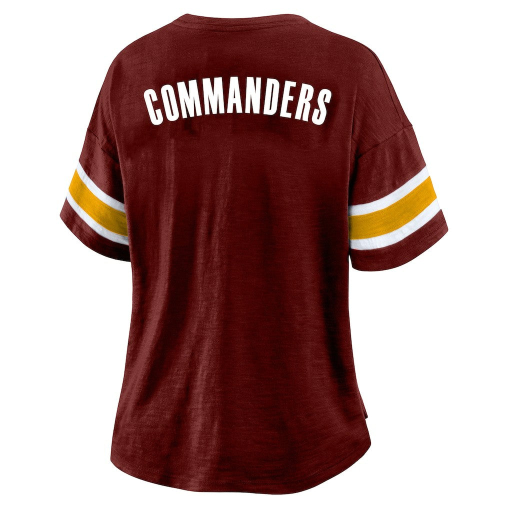 Washington Commanders Fanatics Women's Plus Size Redzone Notch Neck T-Shirt