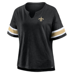 New Orleans Saints Fanatics Women's Plus Size Redzone Notch Neck T-Shirt